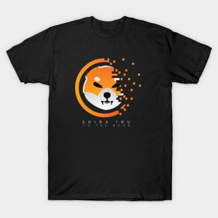 Shiba Inu - Crypto Token Coin - $SHIB - Digital Matrix - To The Moon T-Shirt